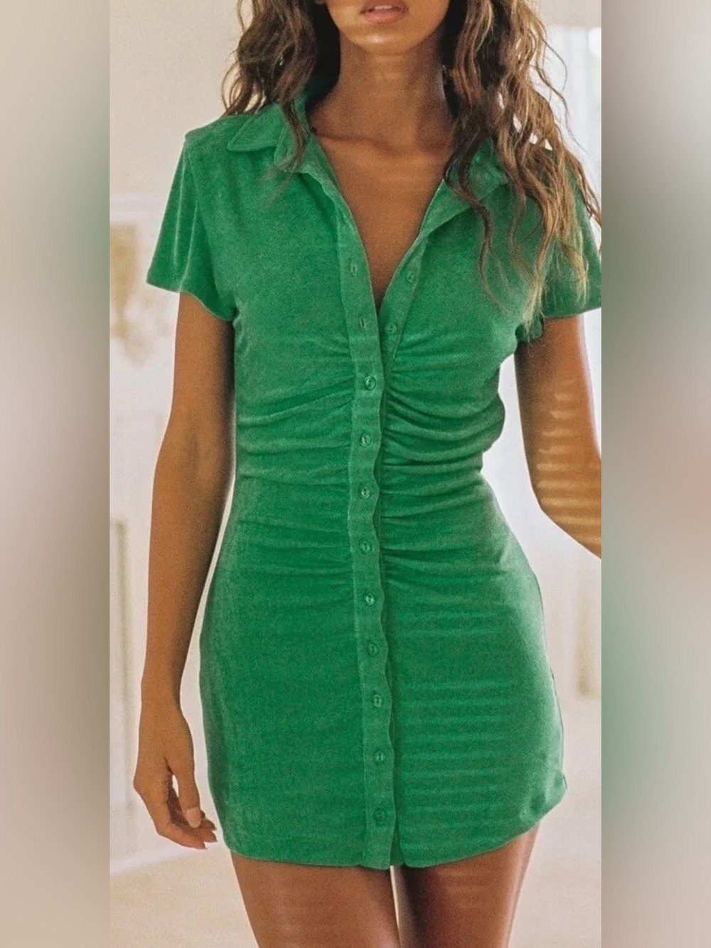 With Jean Alexa Mini Dress Juicy Green Size Small
